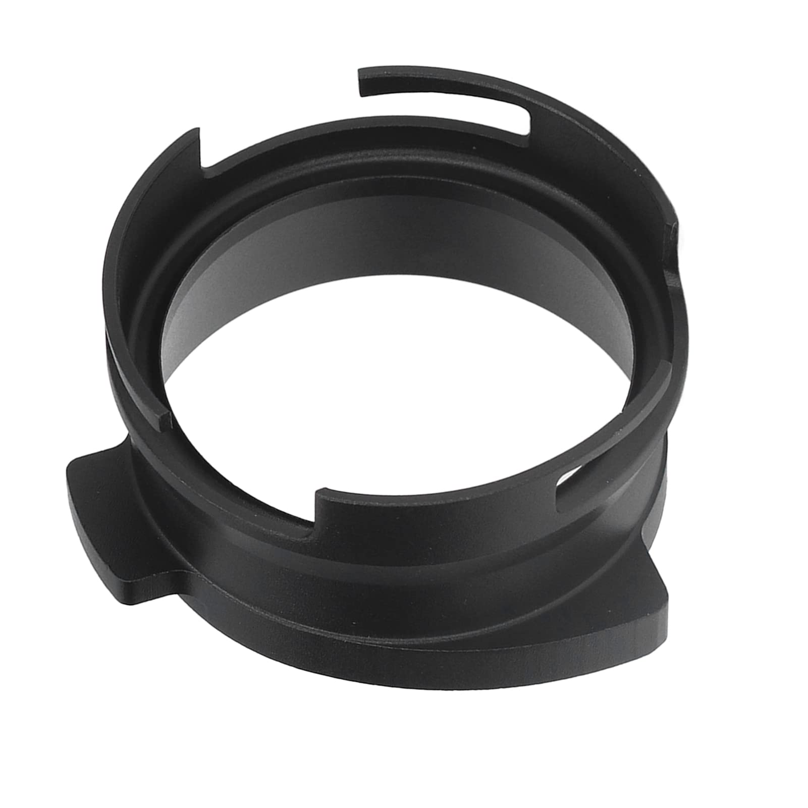 54mm Hands Free Coffee Dosing Funnel - Aluminum Alloy Espresso Dosing Ring with Rotatable Design - Perfect for Home Baristas & Cafes (2.1x2.4x1.4in, Black) - Ideal for Precise Coffee Grounds Distribution in Espresso Machines & Portafilters