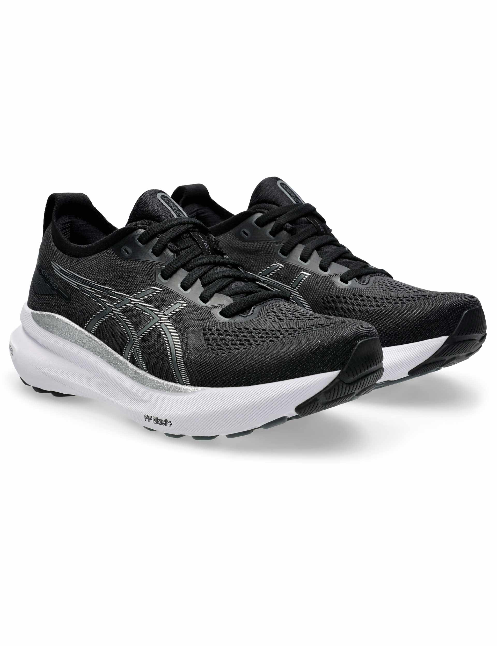 ASICS Gel Kayano 31 Running Shoes for Men - Black/Pure Silver - Stability & Cushioning for Road Running, Jogging, and Daily Workouts