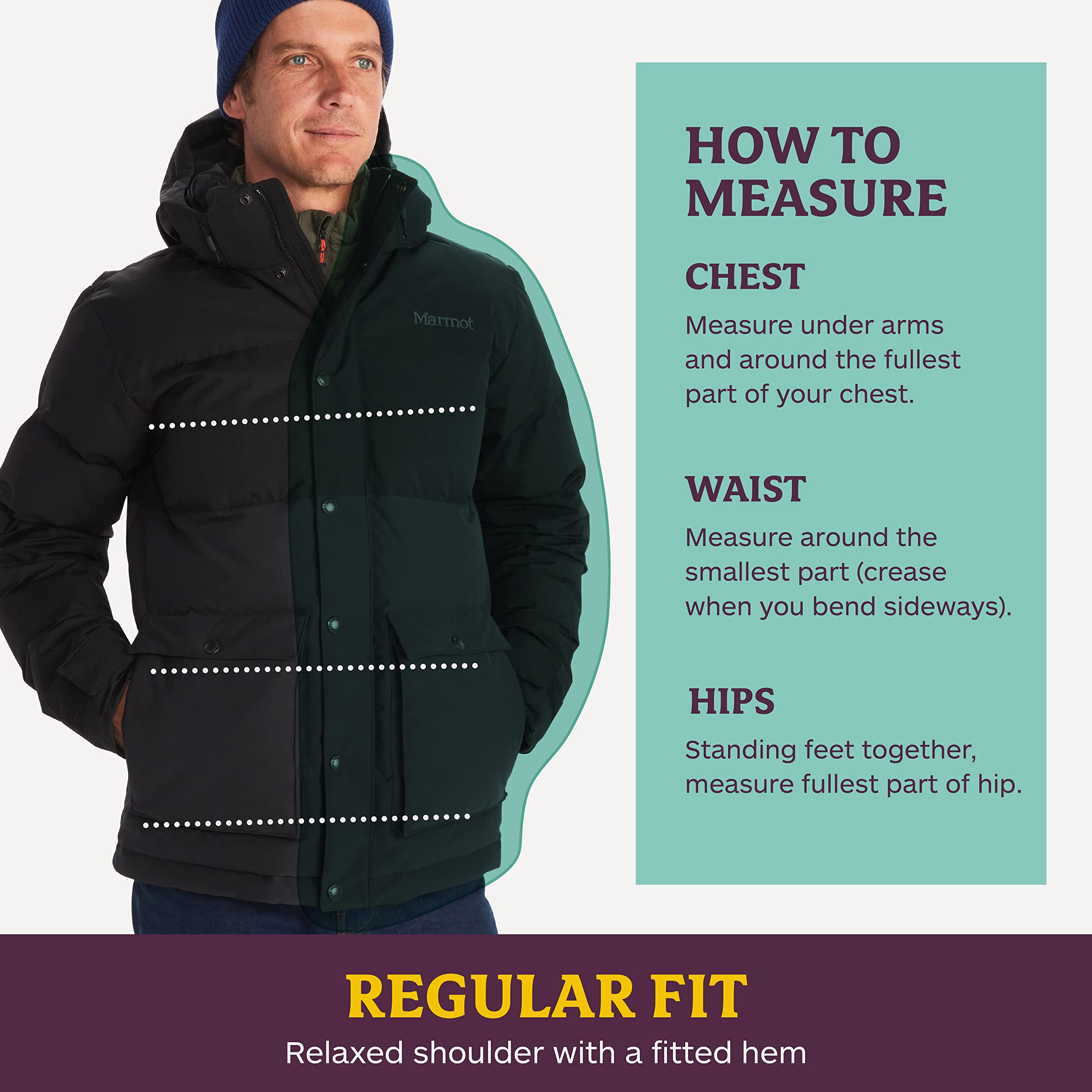 MARMOT Men's Fordham 700-Fill Waterproof Down Jacket - Lightweight Insulated Puffer Coat for Winter Hiking, Skiing & Outdoor Adventures