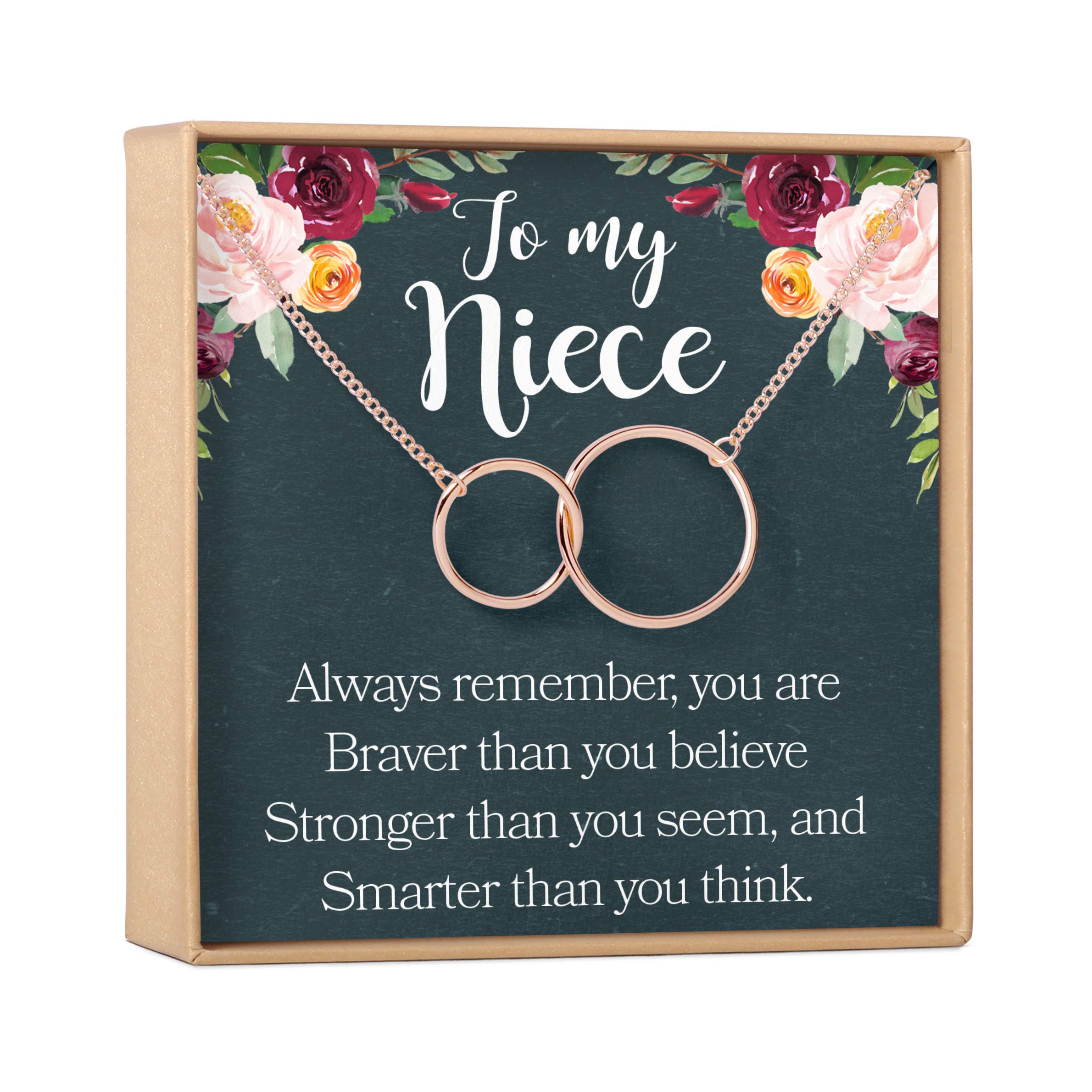 Heartfelt Niece Necklace Gift Set with Card - Perfect for Birthday, Christmas, Graduation & Special Occasions | Elegant Jewelry for Nieces, Goddaughters & Loved Ones