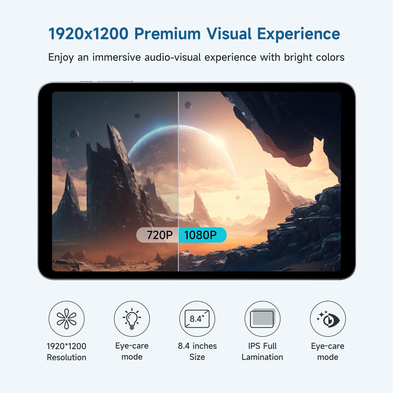 ALLDOCUBE iPlay50 Mini Pro NFE 8.4 Inch Android Tablet - 16GB RAM (8+8), 128GB ROM (Expandable to 512GB), Helio G99 Processor, FHD+ 1920x1200 Display, Widevine L1, Android 13, 5MP/13MP Cameras, 4G LTE, GPS, Bluetooth 5.2 - Perfect for Work, Study, and Entertainment On-The-Go