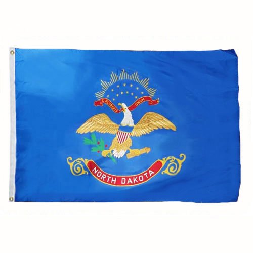 North Dakota Flag 5x8 ft - Heavy Duty SolarMax Nylon - UV Resistant, Fade Proof Outdoor Flag for Garden, Patio & Sporting Events