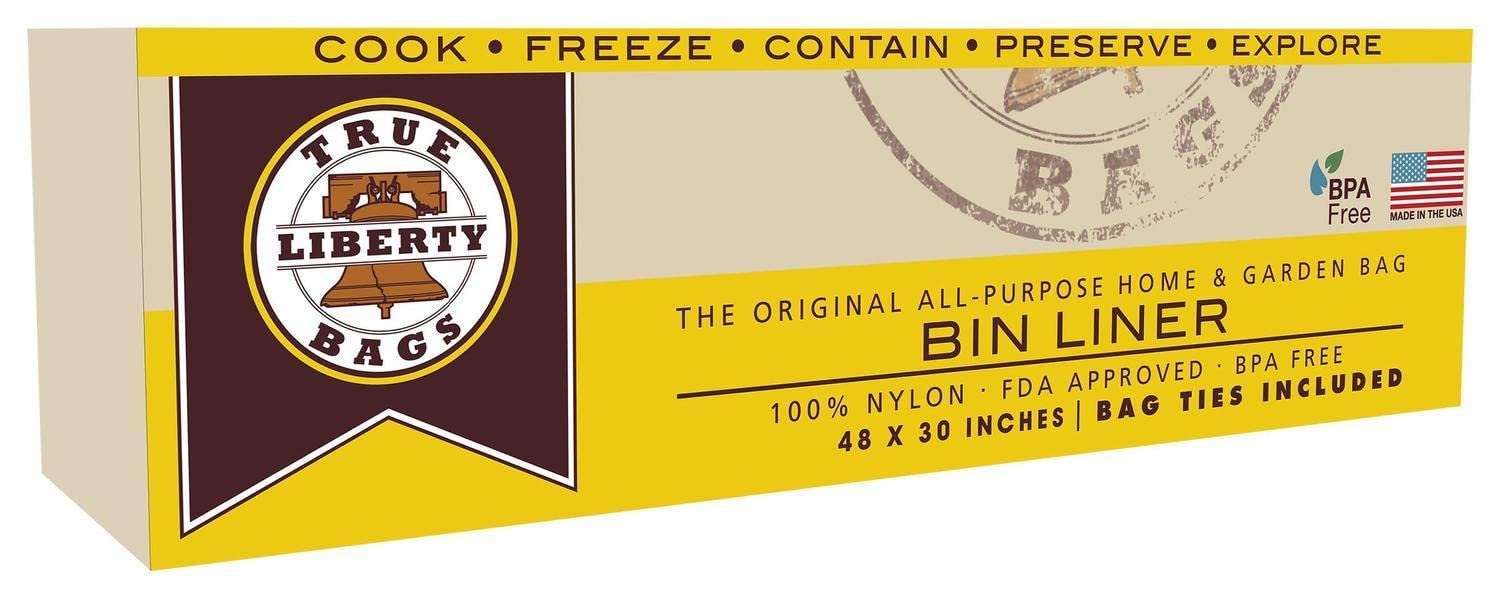 True Liberty Bags - Heavy Duty Bin Liners - 25 Pack - 48