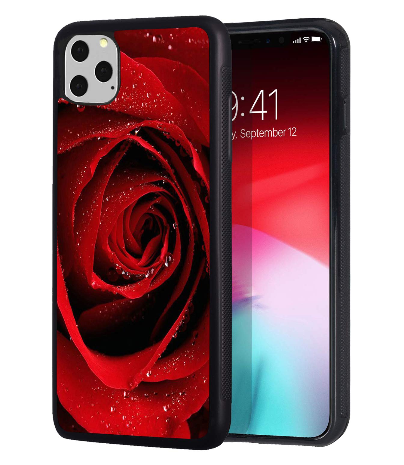 Premium Slim Anti-Scratch TPU Rubber Protective Case for iPhone 11 Pro Max (6.5 inch, 2019 Model) - Red Rose | Shockproof & Durable Phone Cover for Everyday Use, Travel & Outdoor Activities