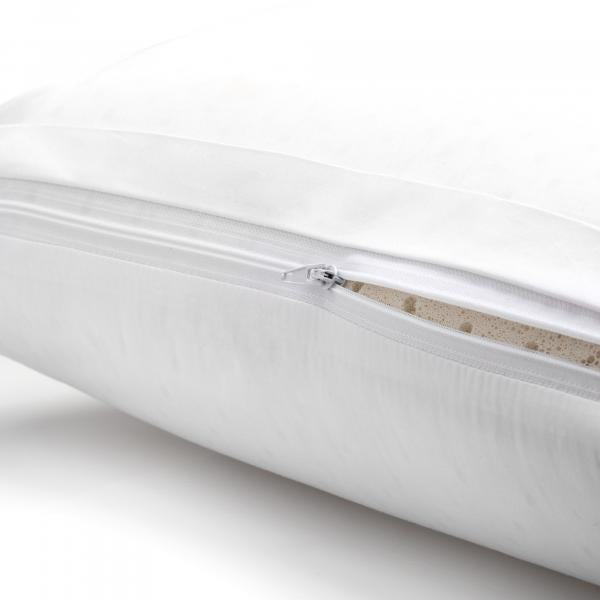 Premium Malouf 100% Talalay™ Latex Pillow with Cooling Bamboo Cover - Hypoallergenic & Breathable for Side, Back & Stomach Sleepers - Perfect for Hot Sleepers & Allergy Relief