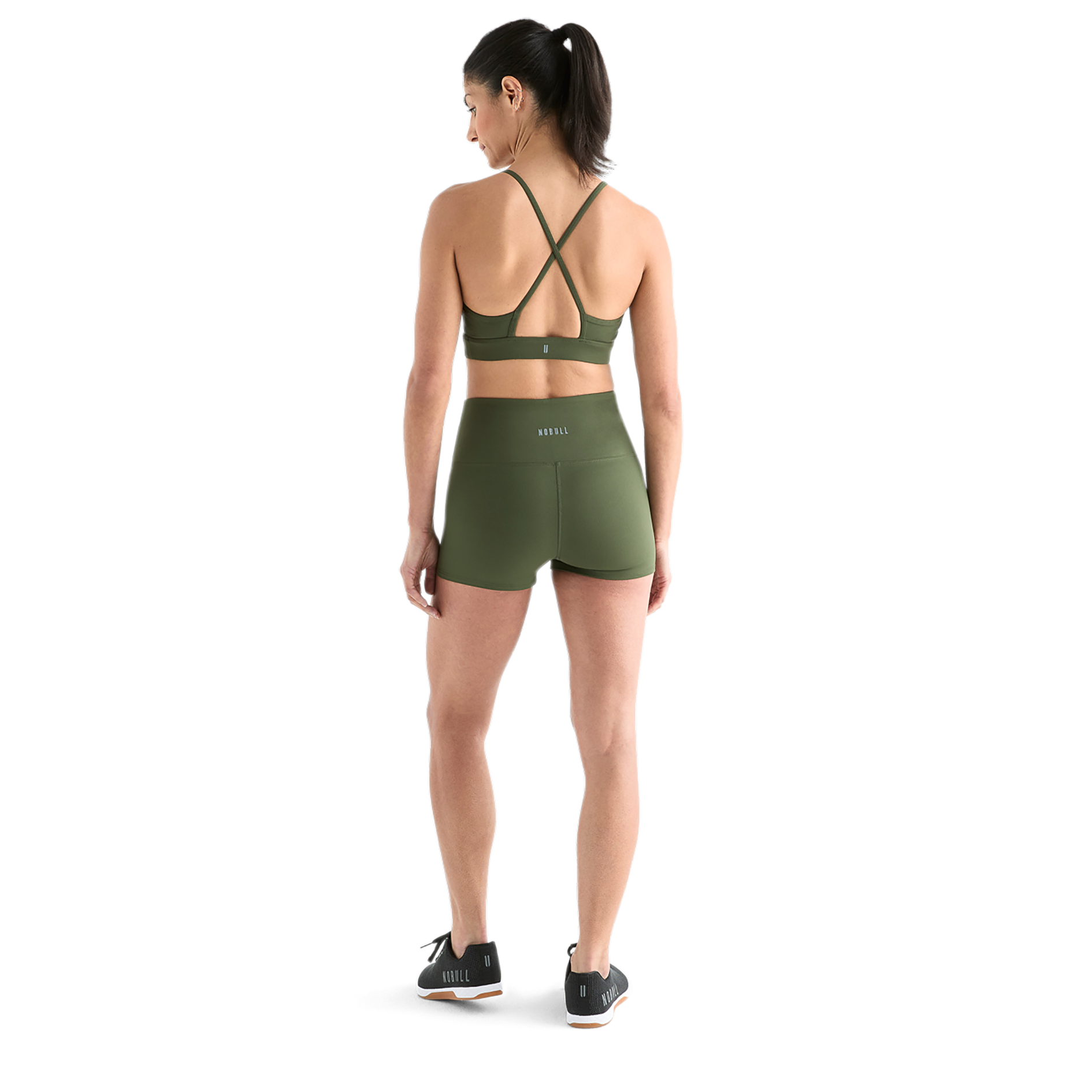 Women's High Waist Matte Shorts - Comfortable Stretchy Workout Shorts for Running, Yoga & Gym - Trendy High Rise Fitness Shorts for Women
