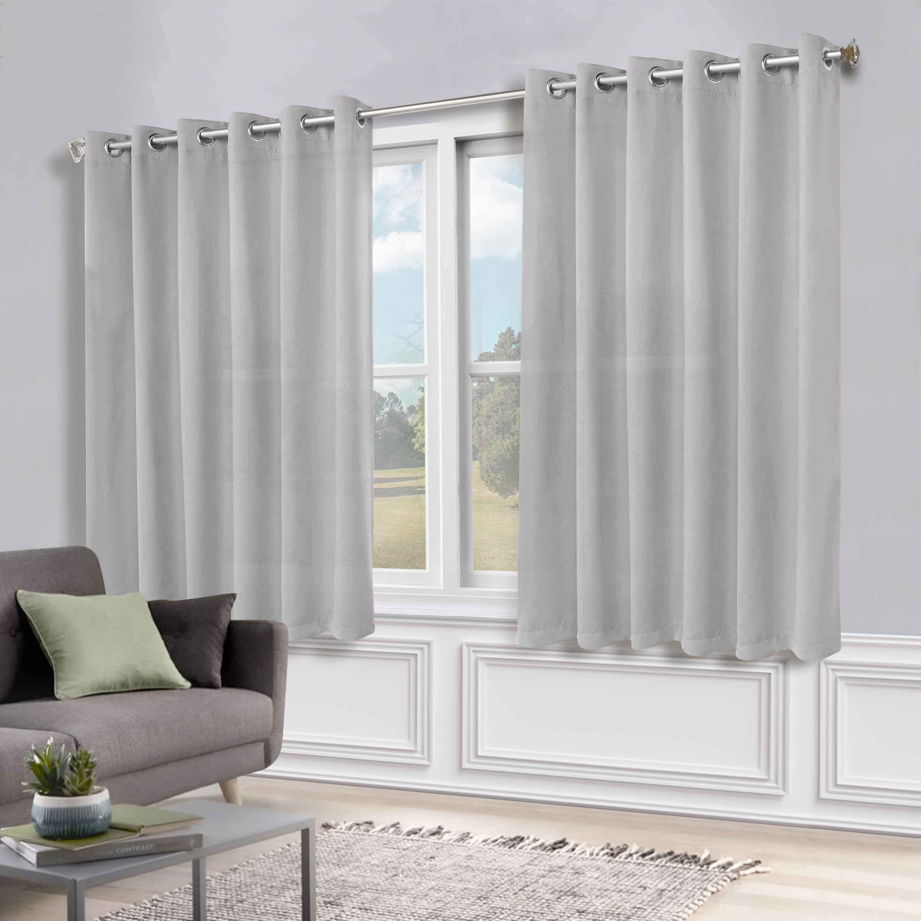 Classic Modern Solid Blackout Curtain Panels - Set of 2 for Bedroom & Living Room - Light Blocking Thermal Insulated Window Drapes for Home Decor