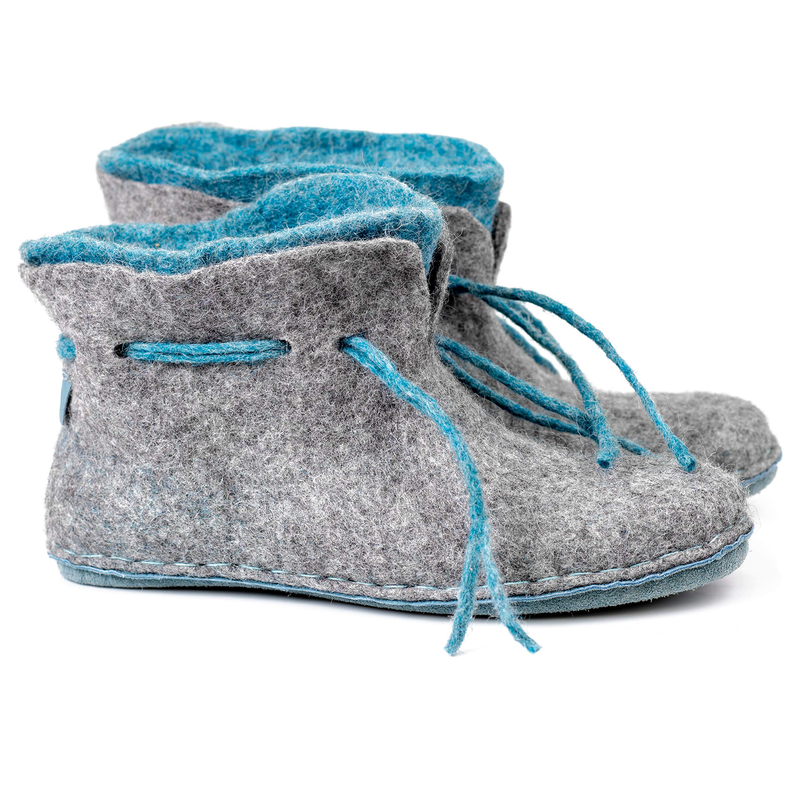 Cozy 2-Layer Wool Ankle Boots for Women - Warm Winter House Slippers with Non-Slip Sole | Perfect Mothers Day Gift, Christmas Present & Indoor/Outdoor Comfort Shoes for Home, Office and Travel
