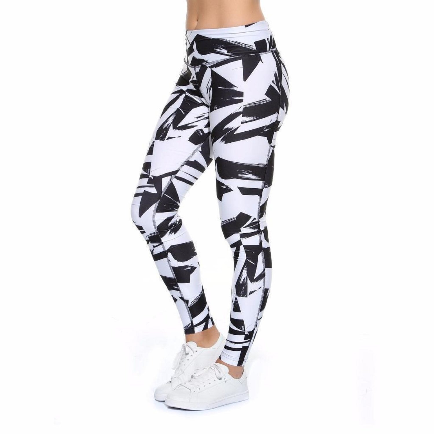 Nike Women's Dri-Fit Legend 2.0 Floe Training Tights - White & Black - Large Size - High Waist Workout Leggings for Running, Yoga & Gym