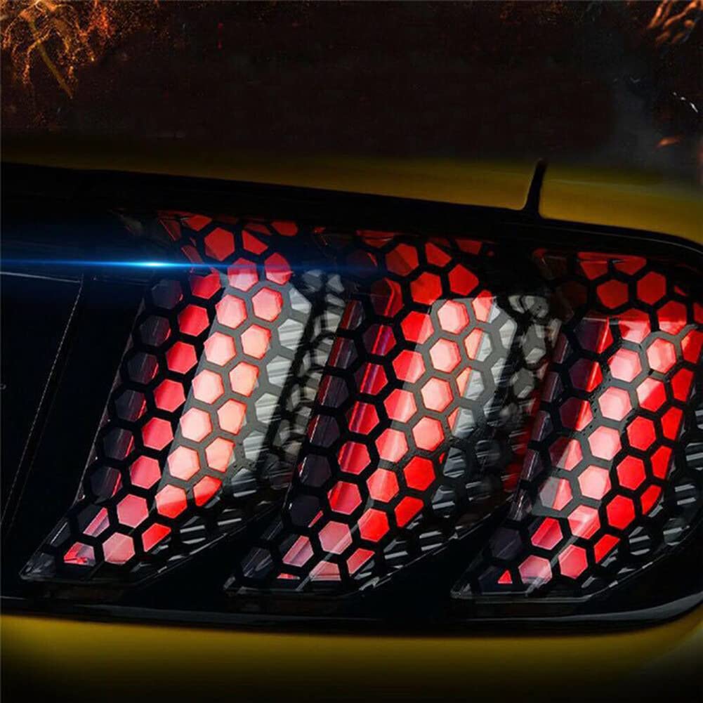 Honeycomb Taillight Cover Stickers 6Pcs for Mustang 2015 - Car Exterior Decoration