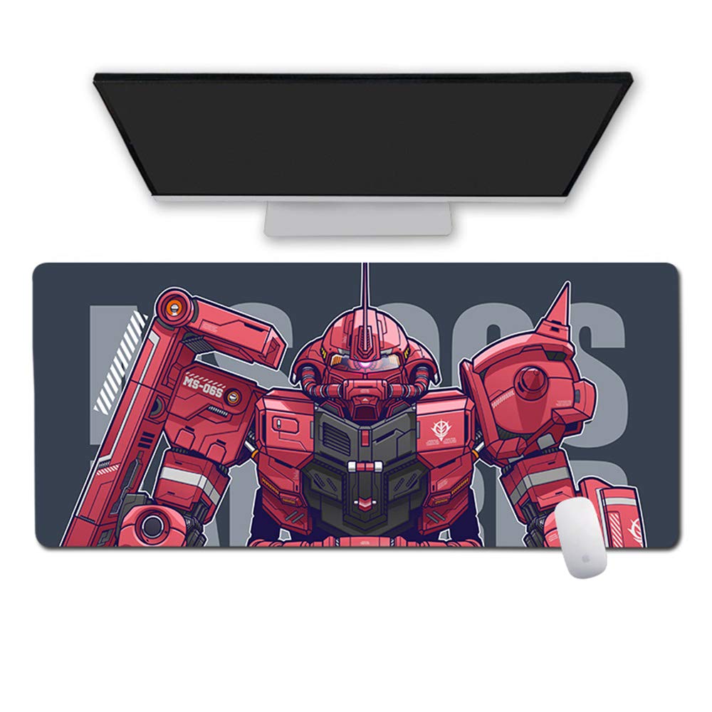 Qiqioog Creative Anti-Dirty Desk Mat - Mobile Suit Gundam Series Gaming Mouse Pad - Extra Large Thickened Waterproof Non-Slip Keyboard Pad for Office & Gaming - Perfect for Anime Fans, PC Workstations & Gaming Setups