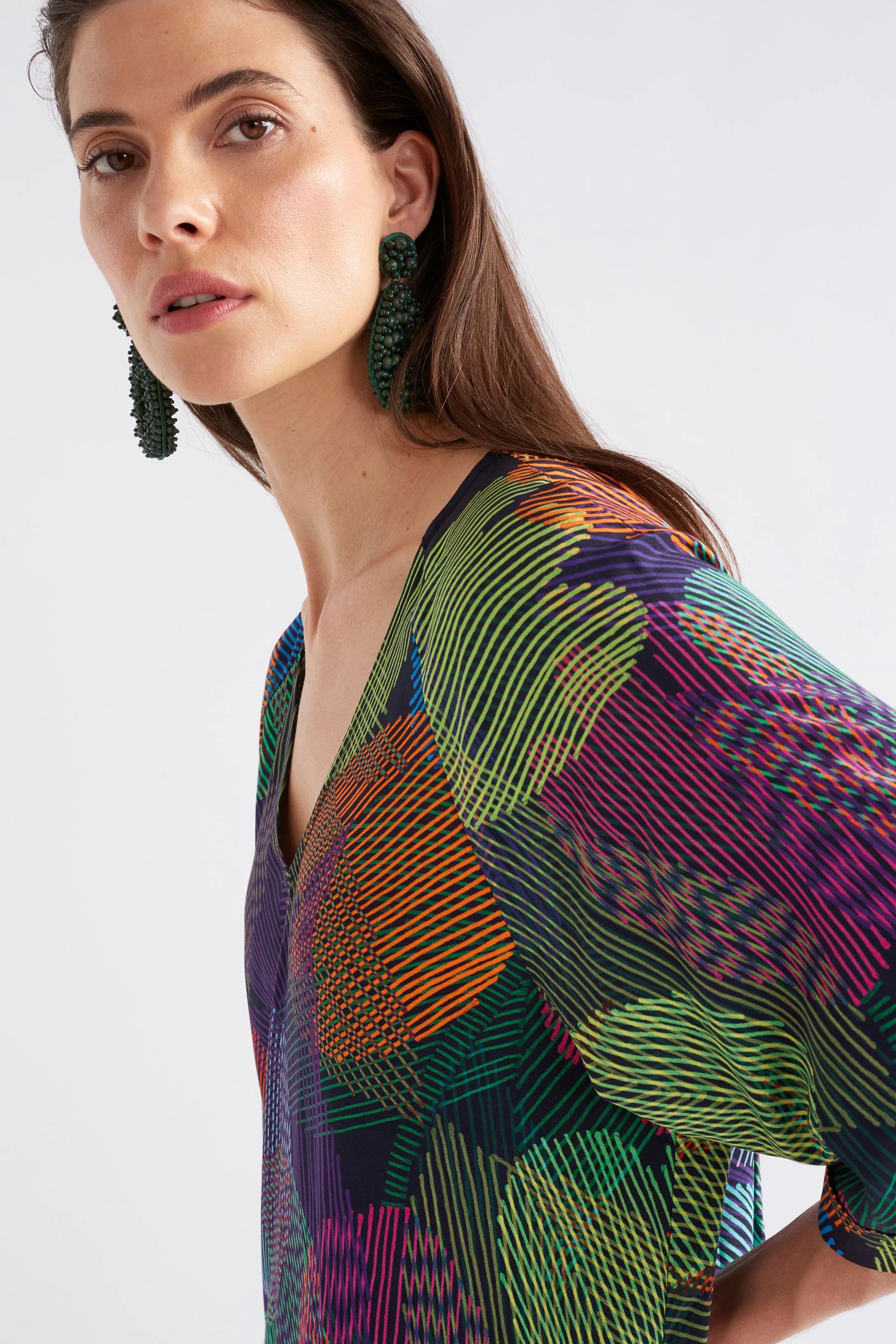 ELK Foljer Ombra Print Dress - Stylish Floral Summer Dress for Women, Perfect for Beach Vacations, Parties & Casual Outings