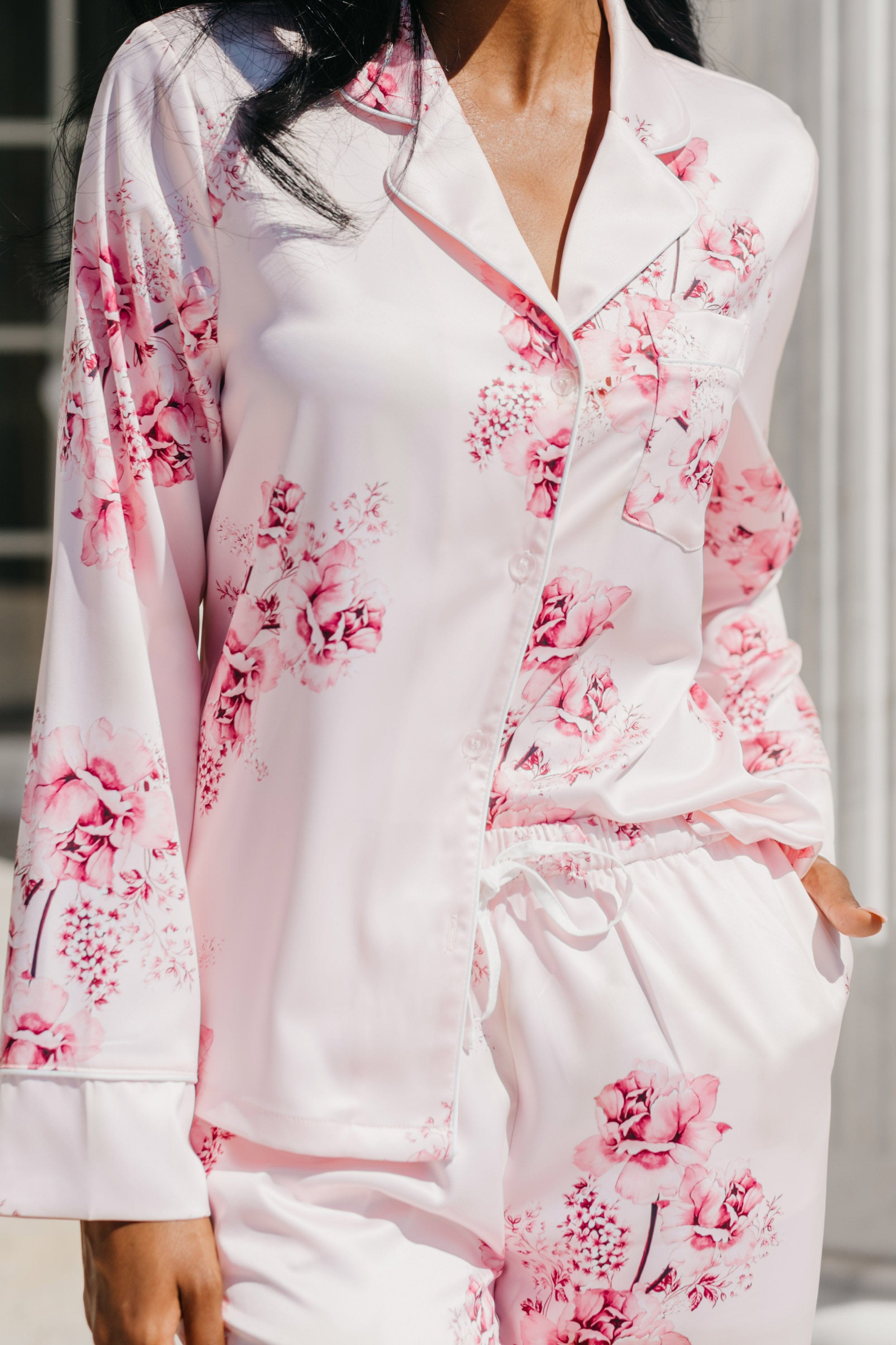 Katerina Floral Printed Pajama Set for Women - Soft & Comfortable Sleepwear - Perfect for Lounging, Bedtime & Relaxation