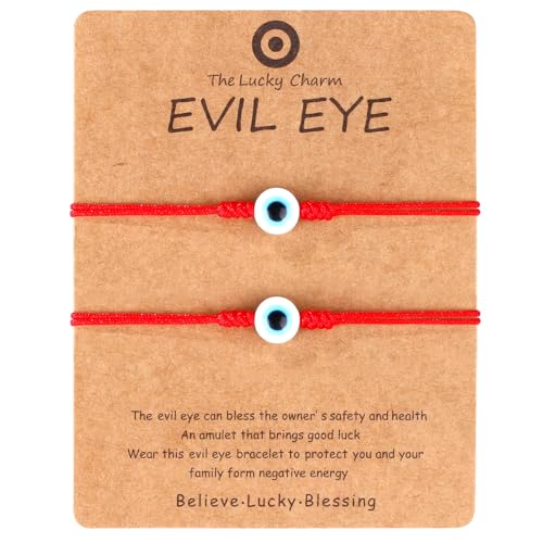 white evil eye red string