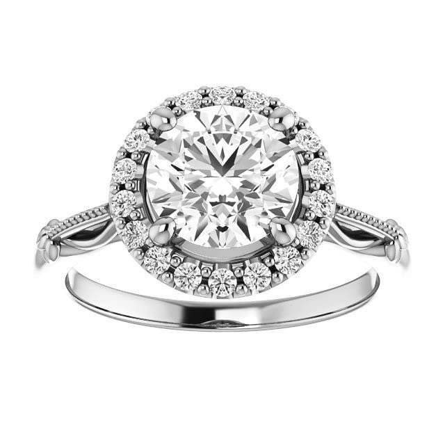 2 CT Round Moissanite Engagement Ring Set - VVS1 Colorless Wedding/Bridal Ring Set in Sterling Silver, Promise & Eternity Rings for Women - Perfect for Proposals, Anniversaries & Birthday Gifts