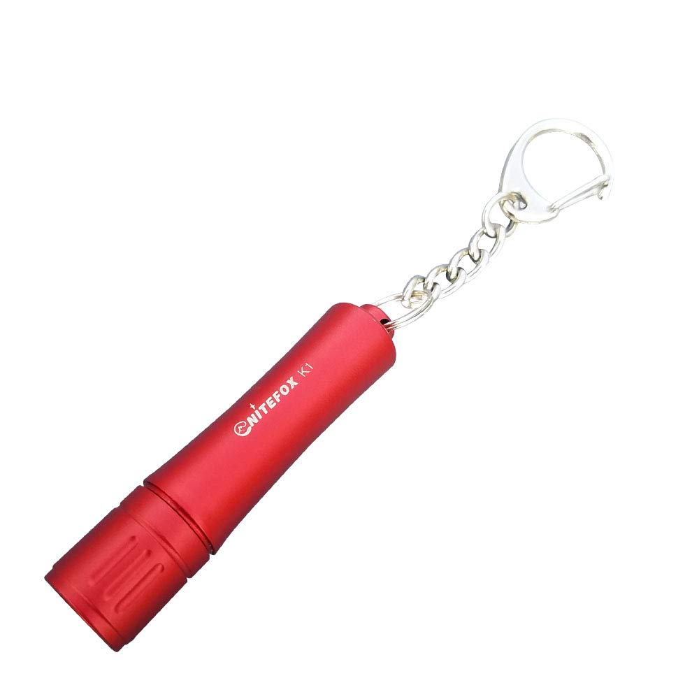 Bright Keychain Flashlight K1 - 150 Lumens Ultra Bright LED Mini Flashlight, Waterproof Portable Torch for EDC, Camping, Hiking, Dog Walking, Reading & Emergency Use - Compact Lantern for Outdoor Adventures (Red)