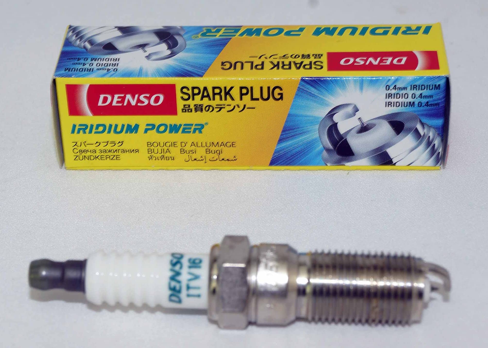 DENSO 5338 IRIDIUM Power Spark Plugs ITV16-4 (4-Pack) - High Performance Replacement for Cars, Trucks & SUVs - Improved Fuel Efficiency & Engine Power - Ideal for Daily Commuting & Off-Road Adventures