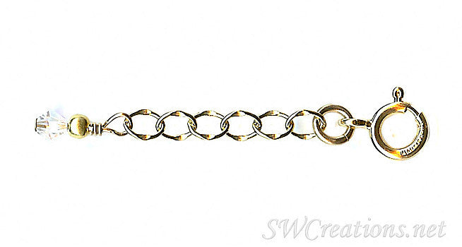 Elegant Gold Glacier Crystal Ice Bracelet Extender - Adjustable Chain for Women's Jewelry, Perfect for Layering & Stacking with Bracelets & Watches
