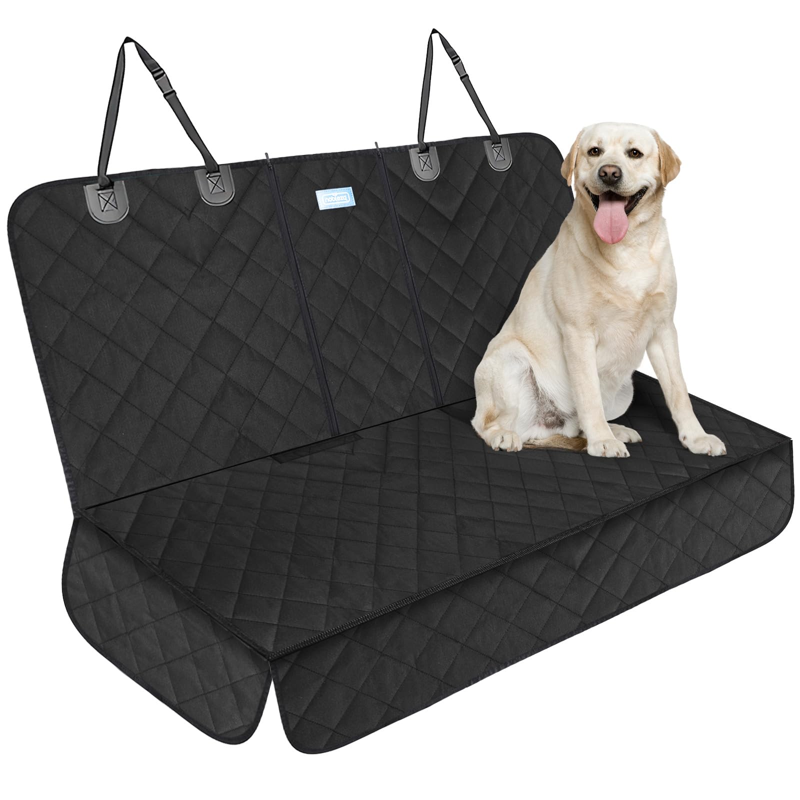 Nobleza Waterproof Dog Car Seat Cover - Non-Slip Scratch Proof Pet Seat Protector for Cars (137×121cm) | Durable Back Seat Cover for Dogs | Universal Fit for Most Vehicles | Perfect for Road Trips & Daily Commutes