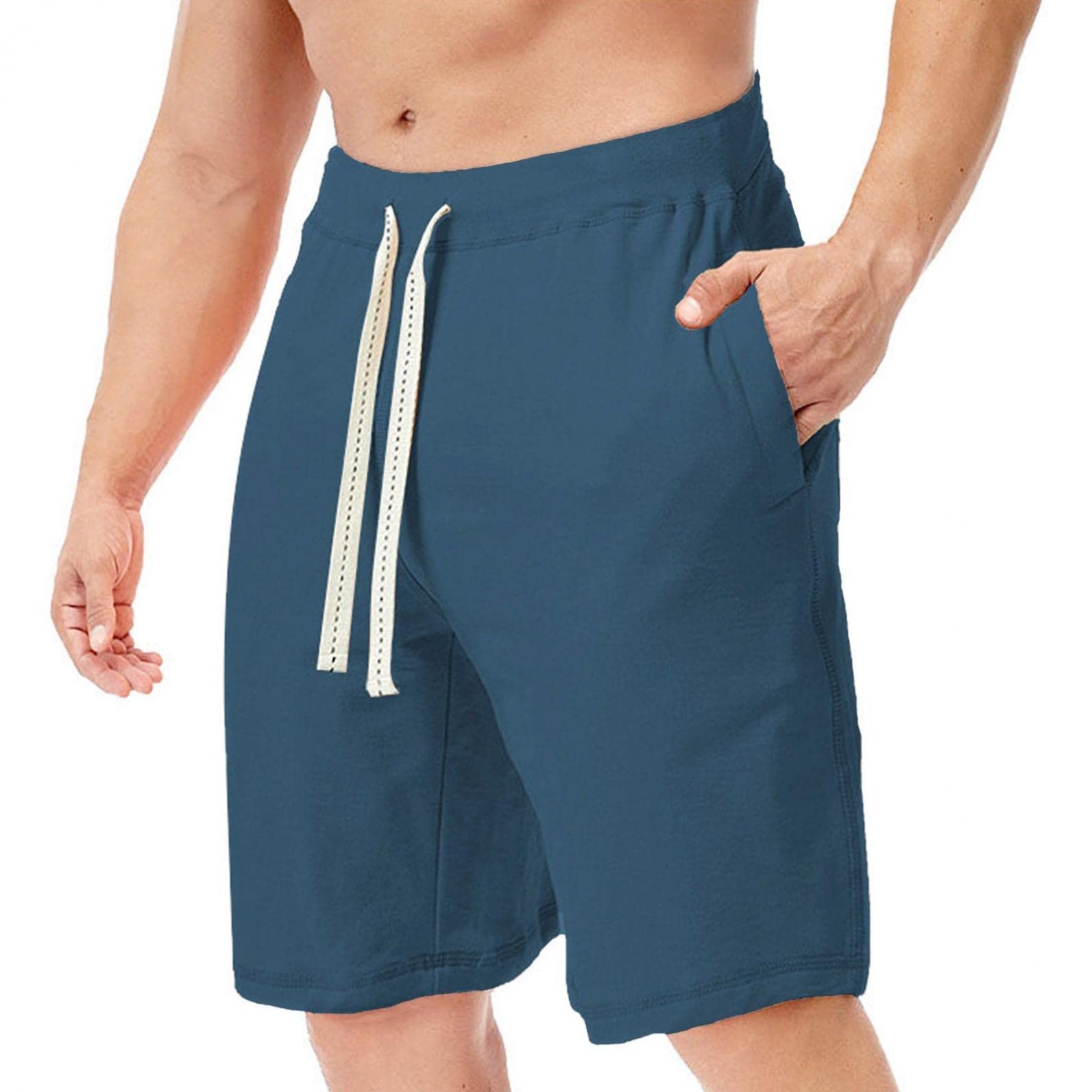 Men's Comfort Flex Waistband Casual Shorts - Breathable Workout Gym Shorts with Stretch Fabric | Perfect for Running, Training & Summer Outdoor Activities