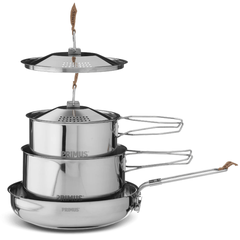 Primus CampFire Cookset - Stainless Steel Outdoor Cooking Kit for Camping, Hiking & Backpacking - Compact & Durable Camping Cookware Set