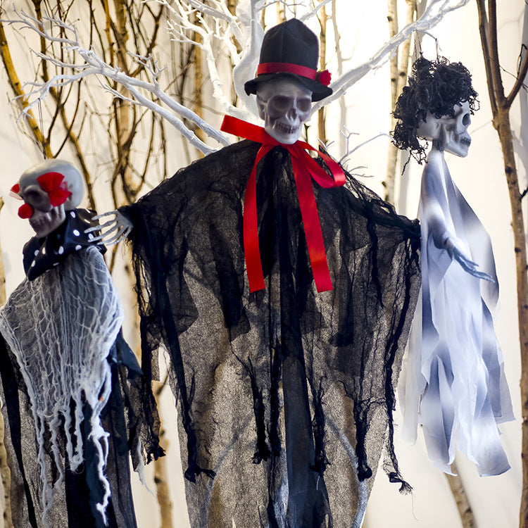 Spooky Halloween Ghost Festival Decorations - Scary Atmosphere Props for Haunted House & Party Decor