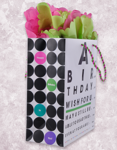Funny Birthday Eye Test Gift Bags for Parties - Novelty Blindfold Game for Adults & Kids - Perfect for Birthday Parties, Bachelorette, Baby Showers & Game Nights
