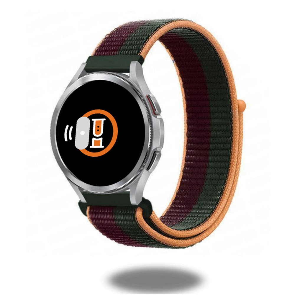 Durable Nylon Sport Loop Bands - 20mm & 22mm Adjustable Wrist Straps for Apple Watch, Fitbit & Samsung Galaxy - Perfect for Running, Workouts & Daily Wear