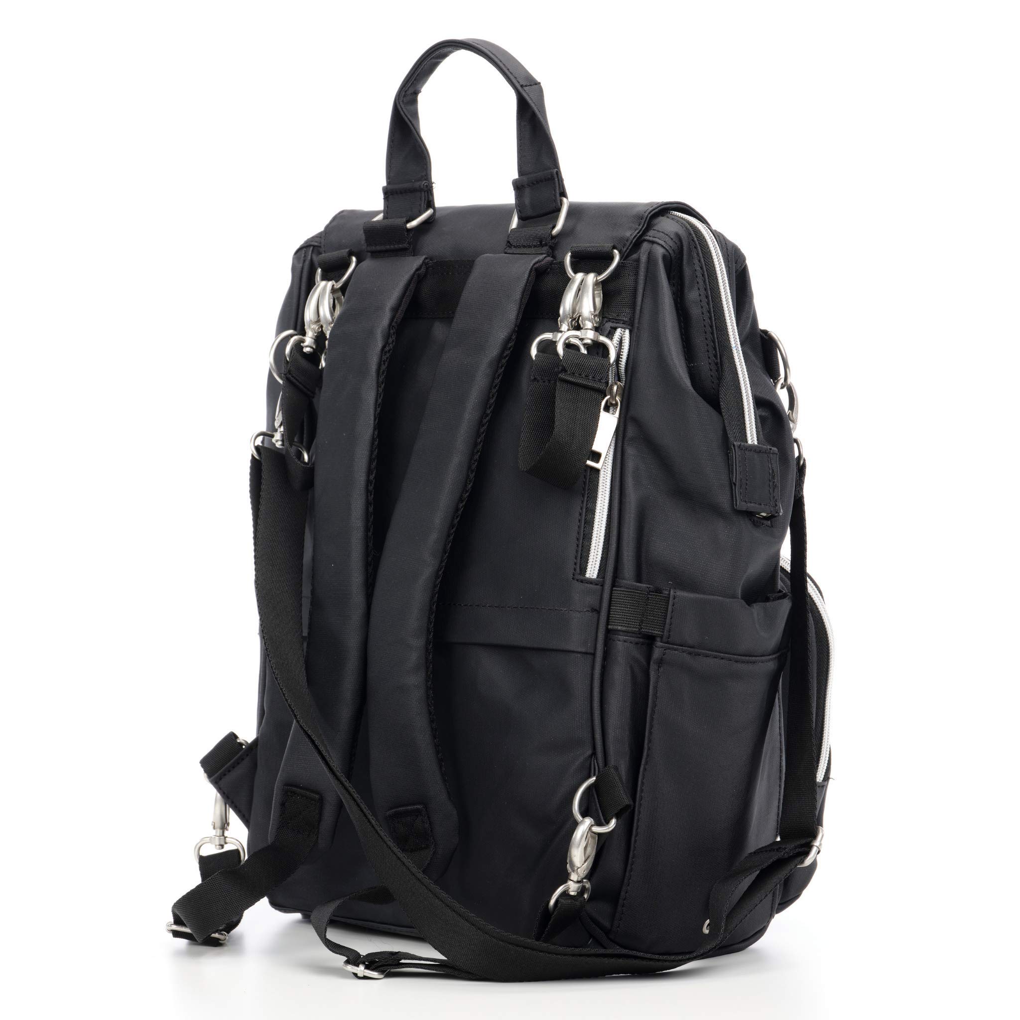**Kennedy Diaper Backpack for Moms & Dads – Waterproof Baby Bag with Stroller Straps, Insulated Pockets, USB Charging Port & Changing Pad – Perfect for Travel, Daycare & Outings (Black)**