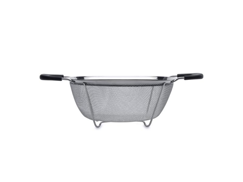 BergHOFF Essentials 8.75-Inch Round Mesh Colander - Premium 18/10 Stainless Steel Strainer for Pasta, Vegetables & Fruits - Perfect for Cooking, Draining & Washing in Modern Kitchens