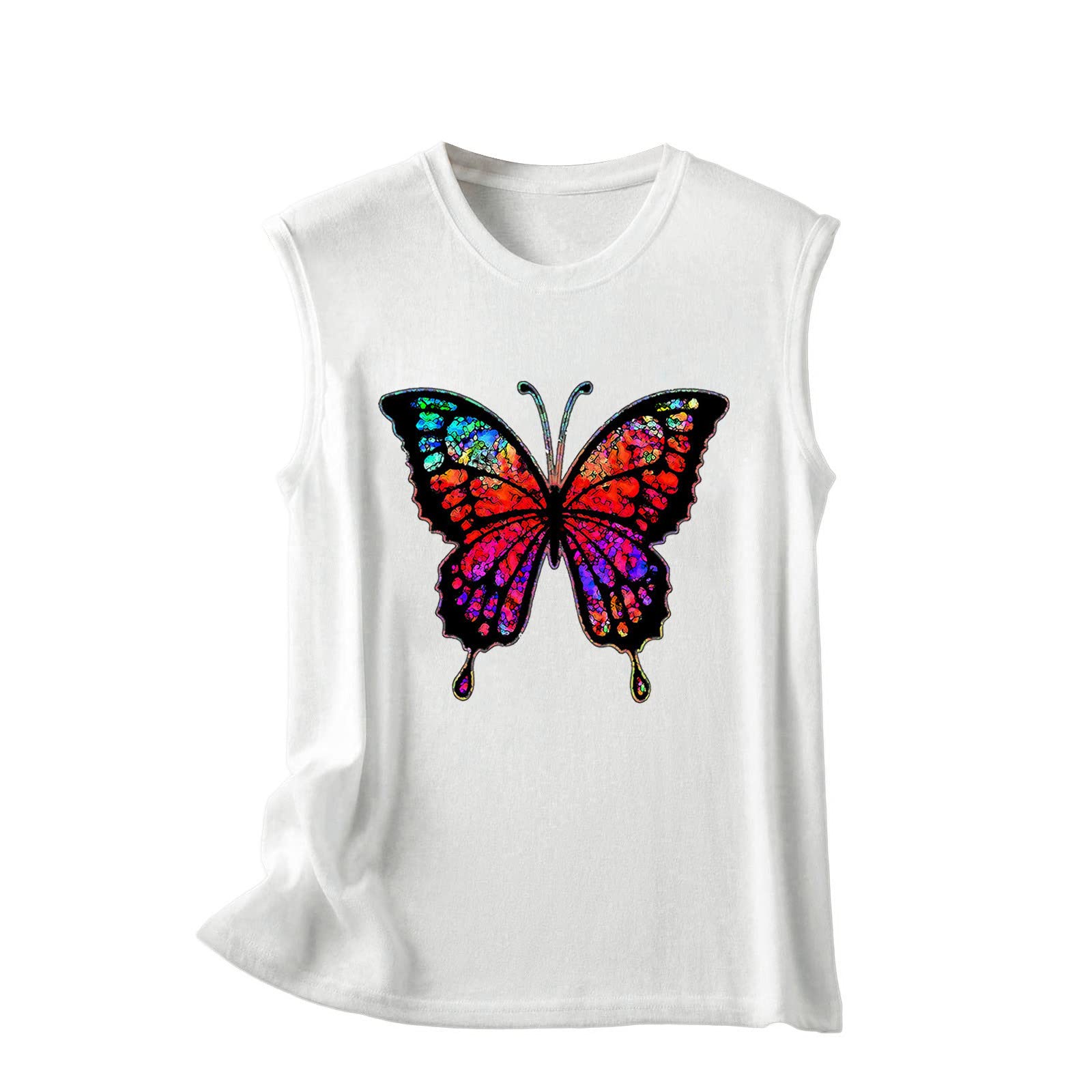 Plus Size Tank Tops for Women - Sleeveless Round Neck Tee for Casual Wear & Summer Outfits