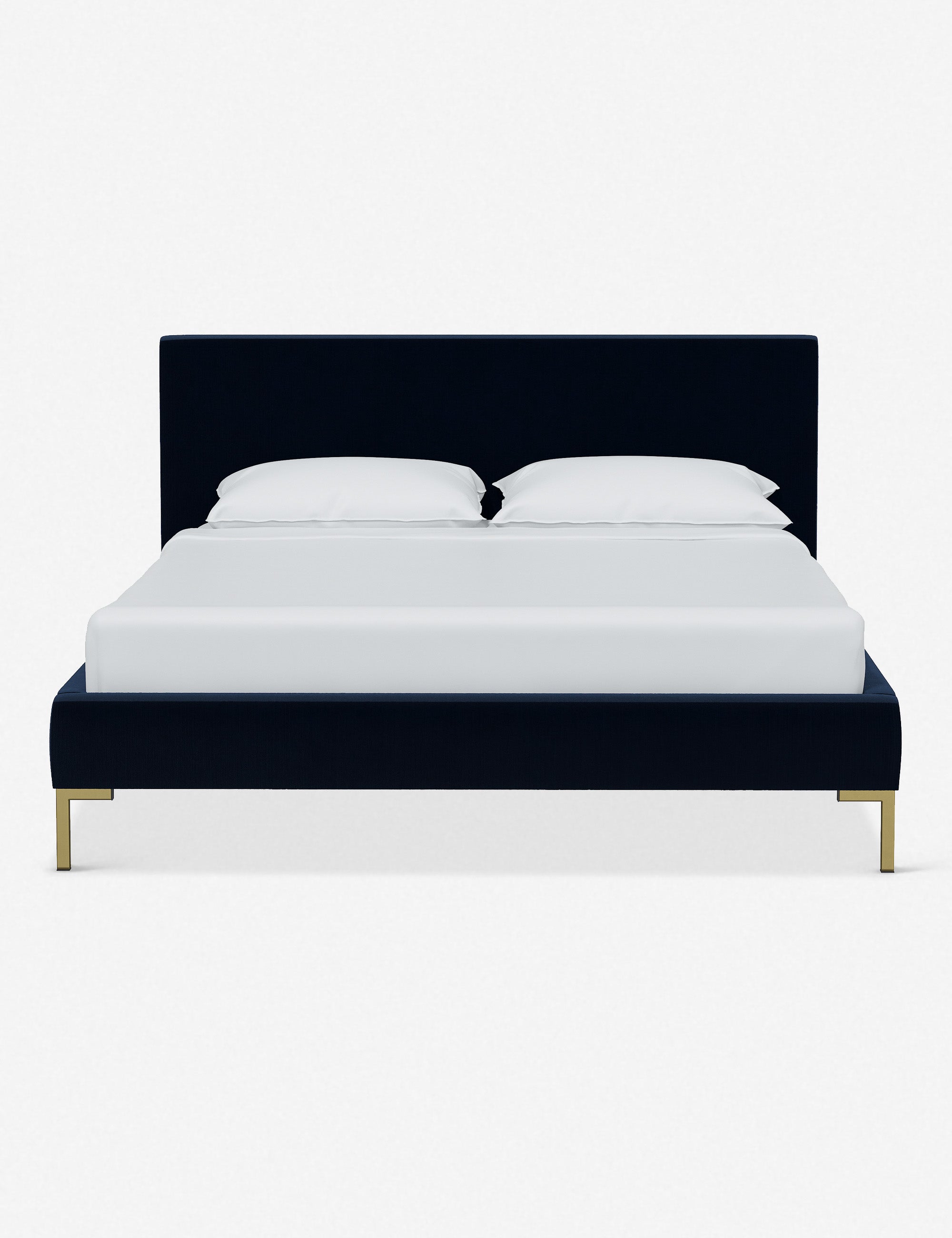 Deva Queen Size Platform Bed Frame with Wooden Slats - Modern Minimalist Bedroom Furniture for Small Spaces & Apartments | Easy Assembly & Sturdy Support