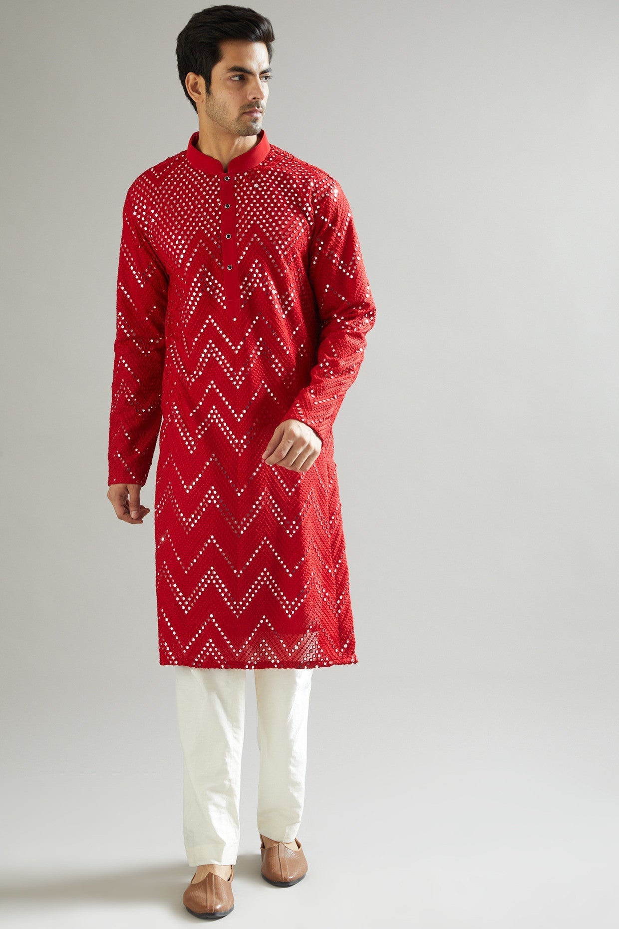 Red Embroidered Kurta for Women | Traditional Indian Ethnic Wear | Perfect for Festivals, Weddings & Cultural Events