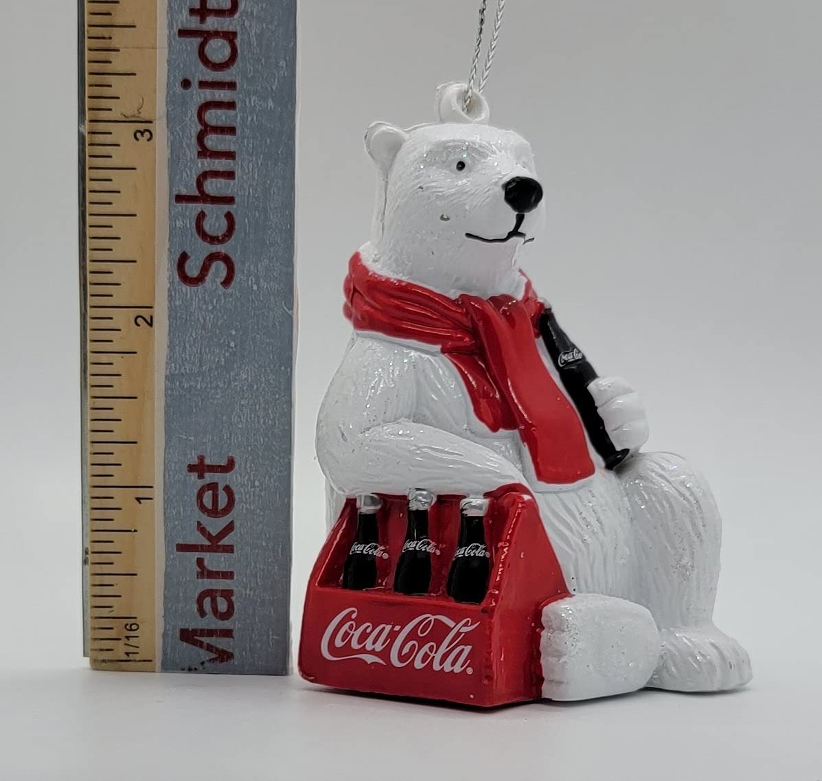 Kurt Adler Coca-Cola Polar Bear with 6 Pack of Bottles Christmas Ornament - Perfect for Holiday Tree Decorations, Gift Giving & Coca-Cola Collectors