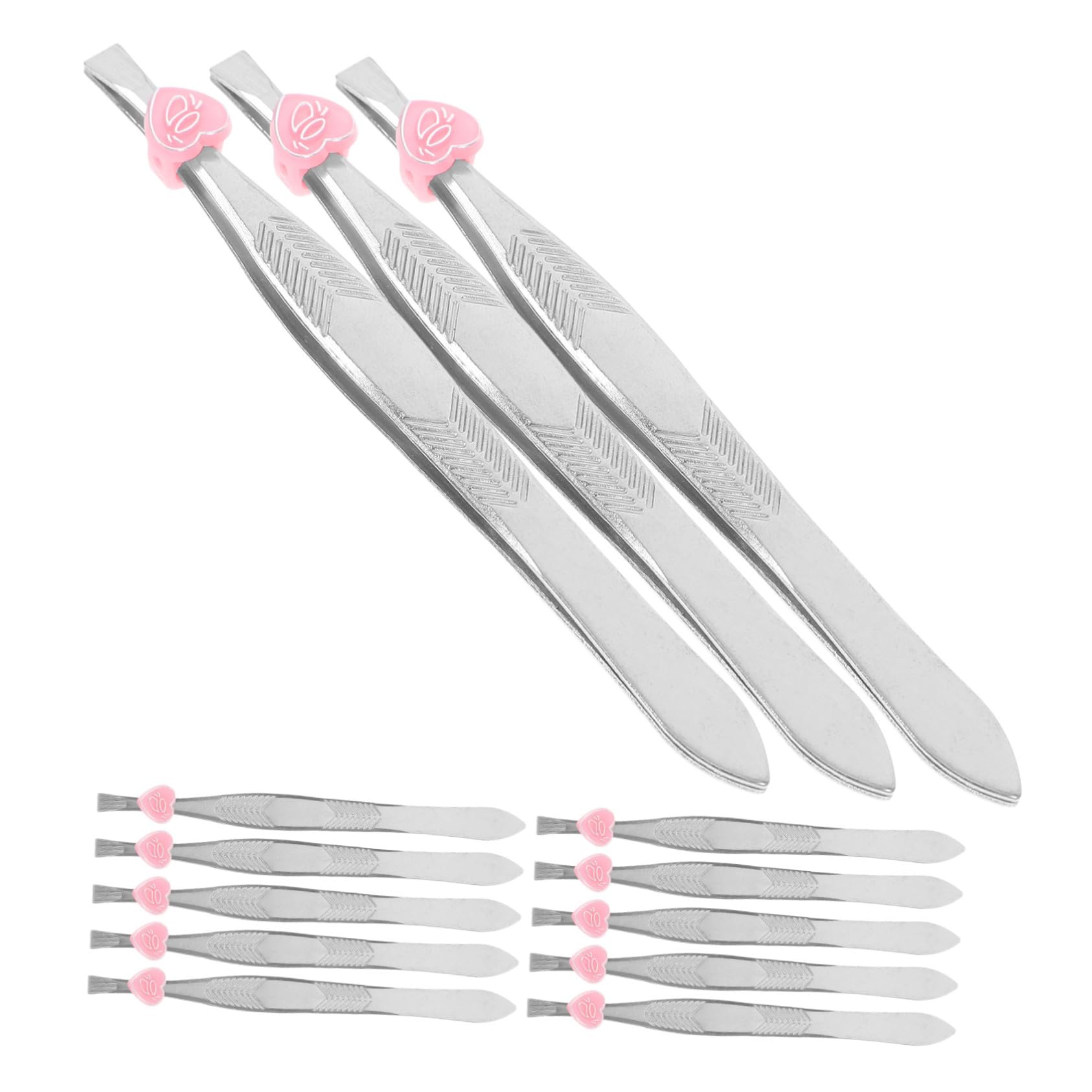 24pcs LED Lighted Makeup Tweezers Kit - Professional Eyelash & Eyebrow Tweezers with Light for Precise Application - Perfect for Salon, Home Use, and DIY Beauty Care