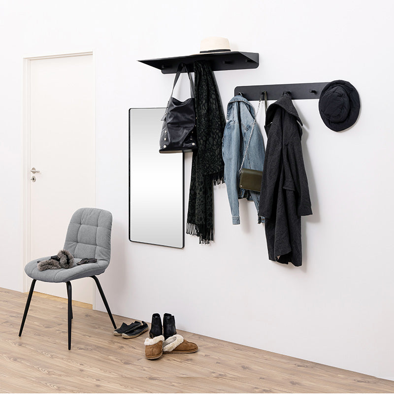 Premium Black LINEAR Coat Hanger - Space Saving Closet Organizer for Jackets, Shirts & Dresses - Ideal for Home, Office & Hotel Use