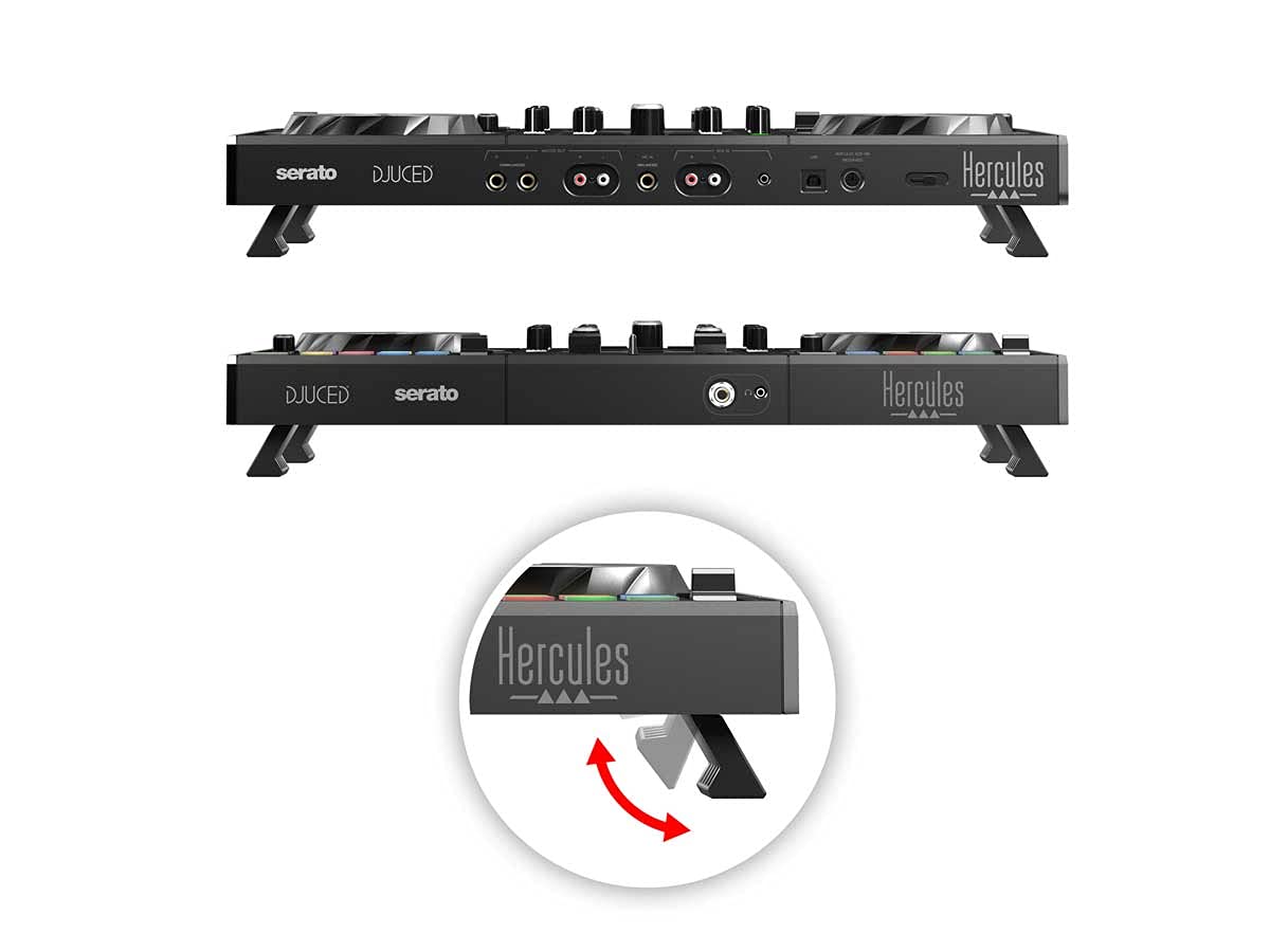Hercules DJControl Inpulse 500 Professional 2-Deck USB DJ Controller - Compatible with Serato DJ & DJUCED Software (Included) - Perfect for Home Studios, Clubs & Live Performances