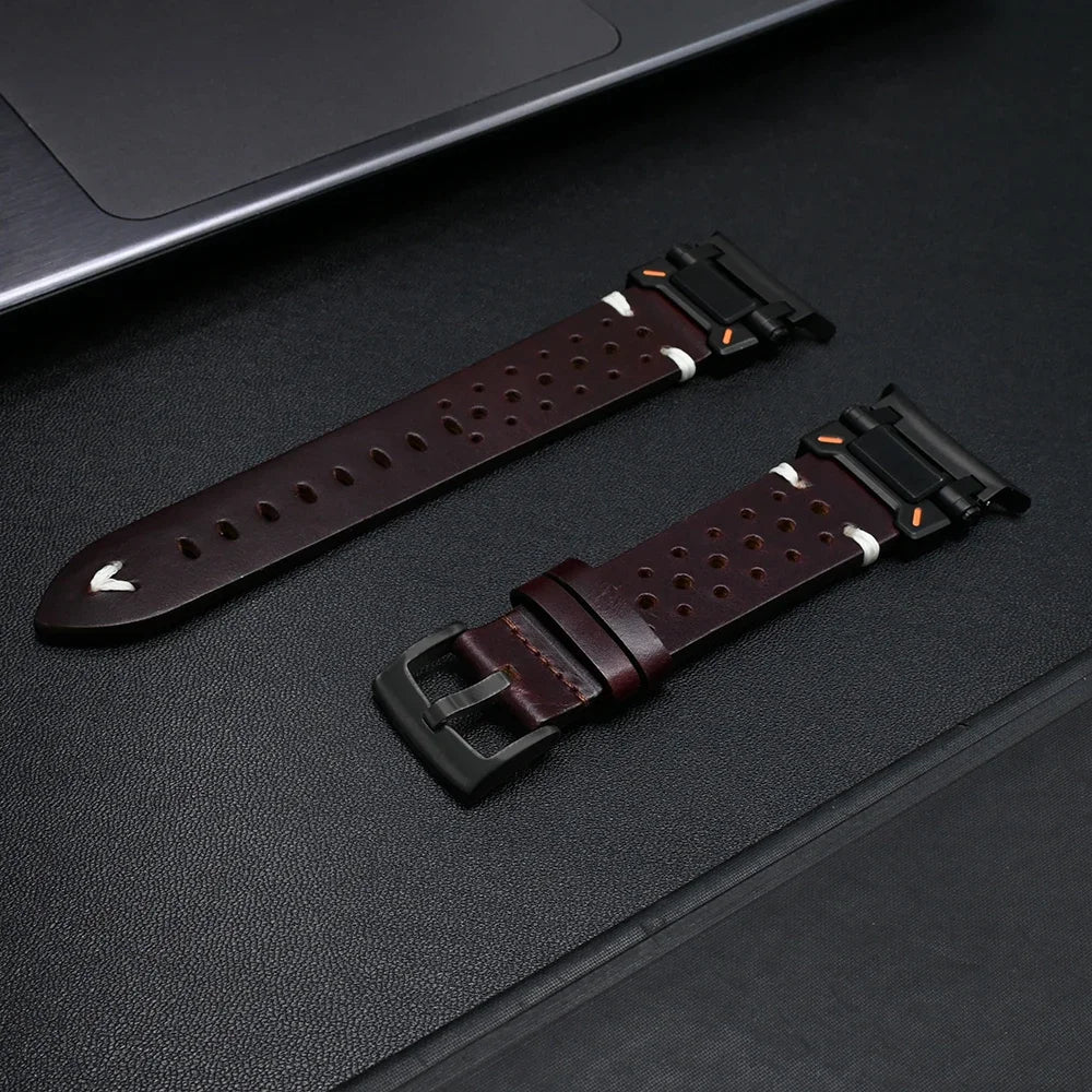 Premium Genuine Leather Band for Samsung Galaxy Ultra Watch - Durable & Stylish Cowboy Design for Men - Perfect for Outdoor Adventures, Work & Casual Wear