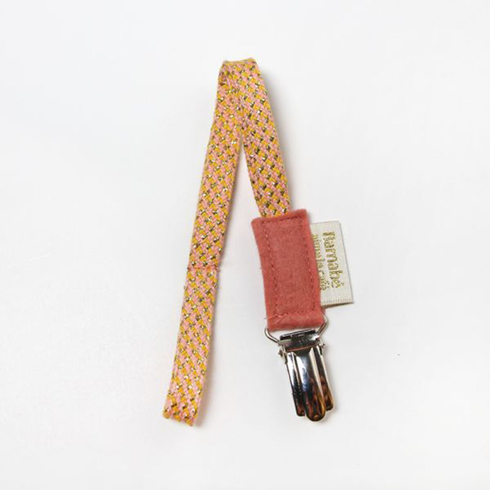 Barnabe Loves Coffee Pacifier Holder - Adorable Sorbet Color Baby Accessory for Feeding Time & On-the-Go