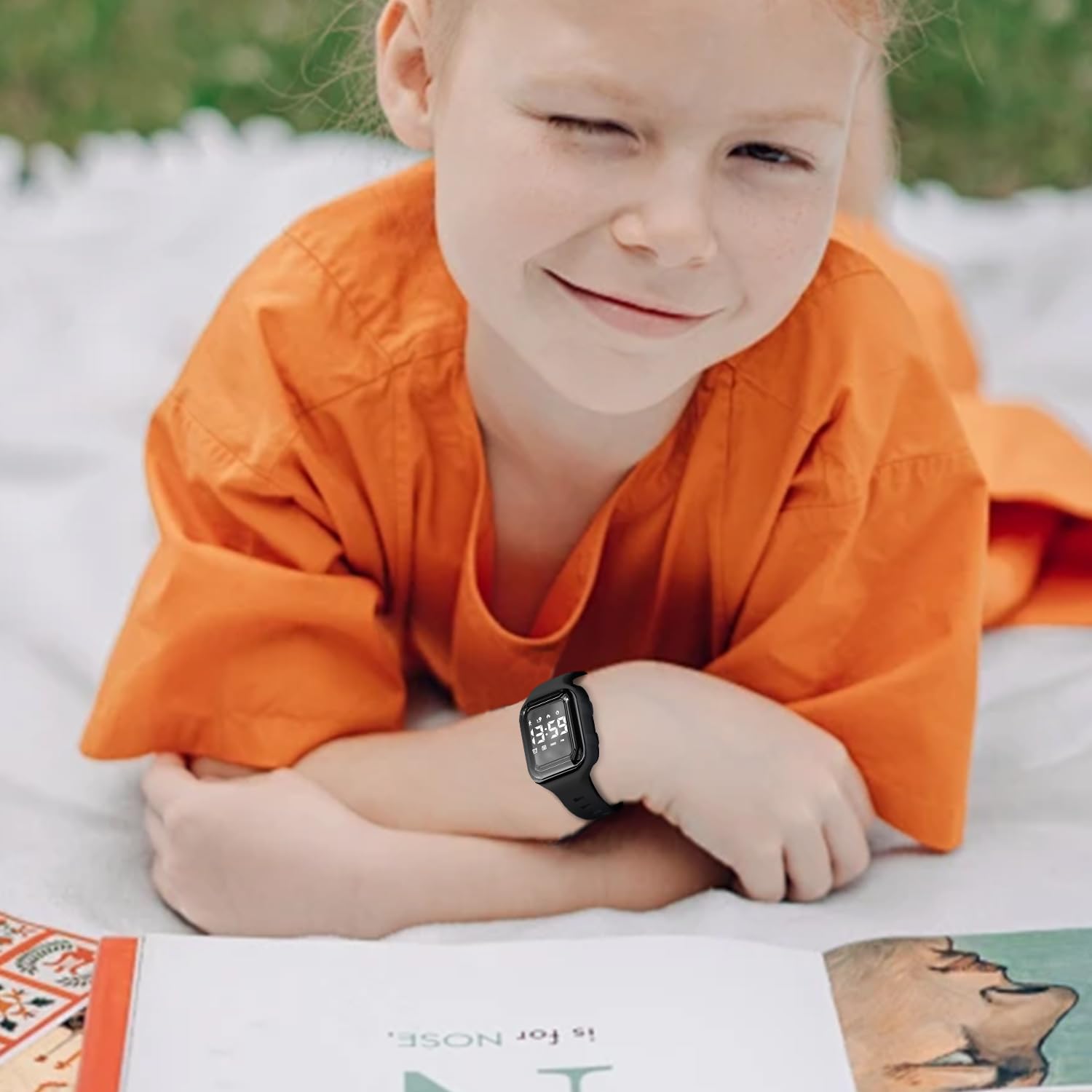 GOLDEN HOUR Kids Digital Sports Watch with Fitness Tracker, Alarm, Stopwatch - Waterproof No App Needed - Best Birthday Gift for Boys & Girls Age 4-12 - Perfect for School, Sports & Outdoor Activities
