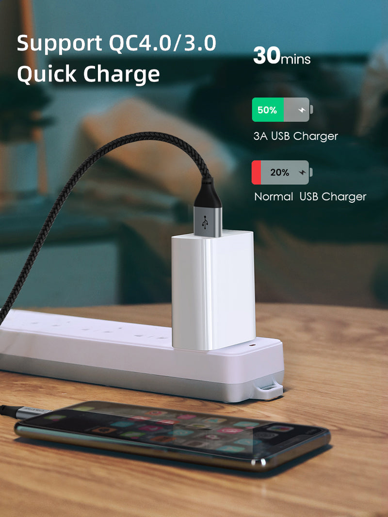 Ultimate 480Mbps High-Speed USB A to USB C Cable - 3A Fast Charging & Data Sync for Smartphones, Tablets & Laptops - Perfect for Home, Office & Travel Use