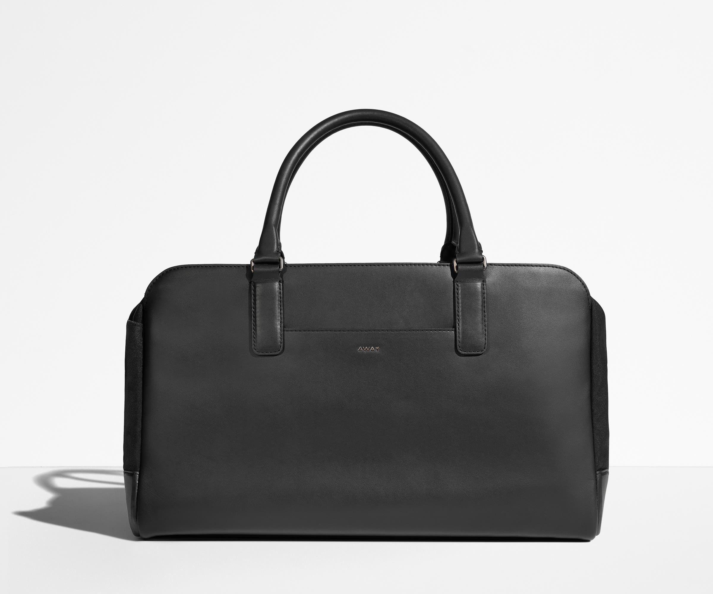 Premium Jet Black Leather Duffle Bag for Men & Women - Waterproof Travel Duffel with Shoulder Strap - Perfect for Gym, Business Trips & Weekend Getaways