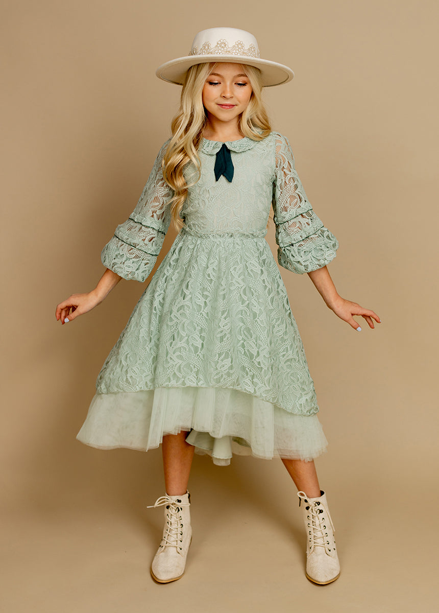 Paris Petticoat Dress in Light Seaglass - Elegant A-Line Skirt for Women | Perfect for Weddings, Parties & Vintage Style Outfits