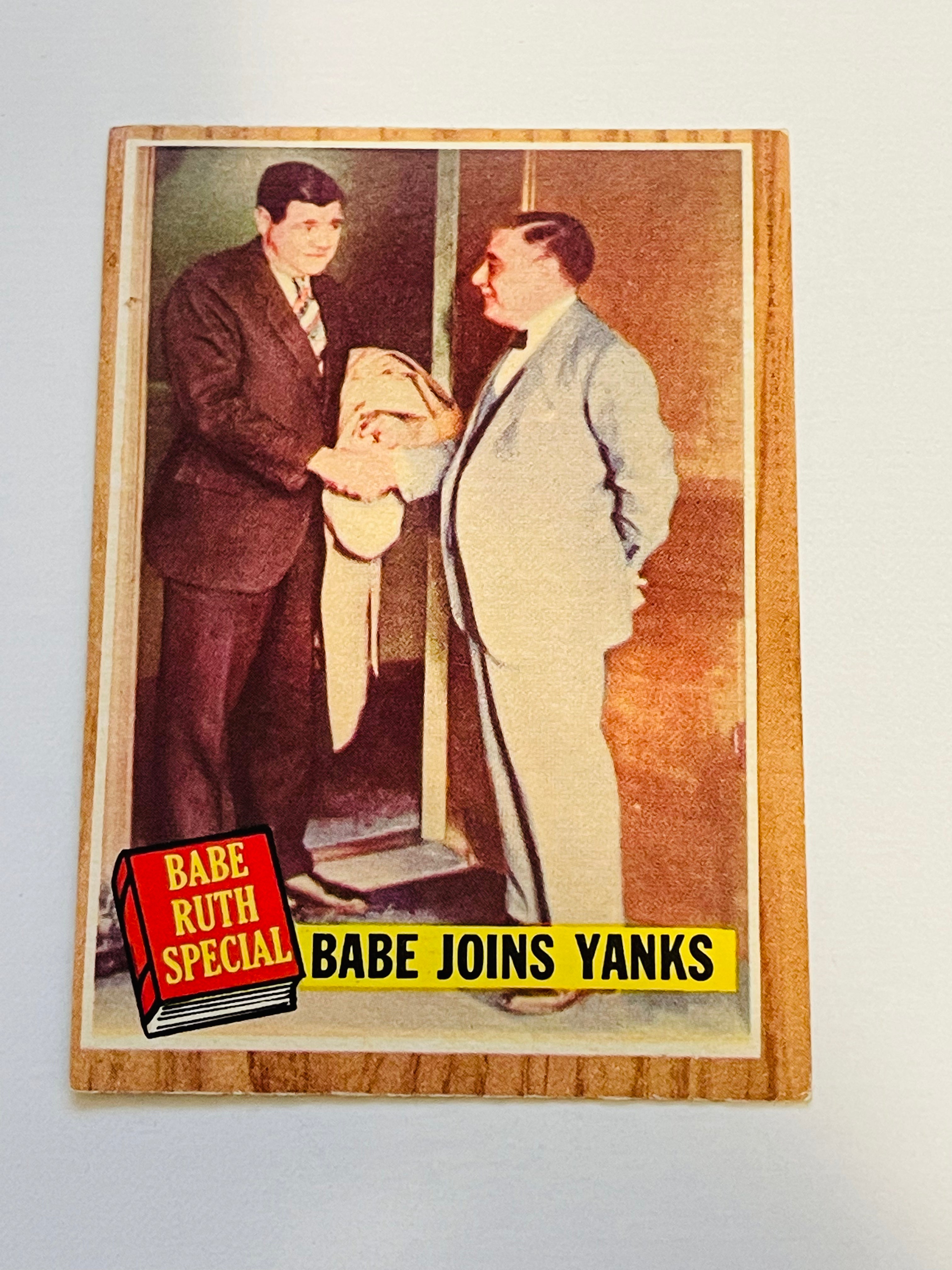 1960 Topps Babe Ruth Joins the Yankees Baseball Card - High Grade Collectible for Sports Memorabilia & Vintage Card Collectors