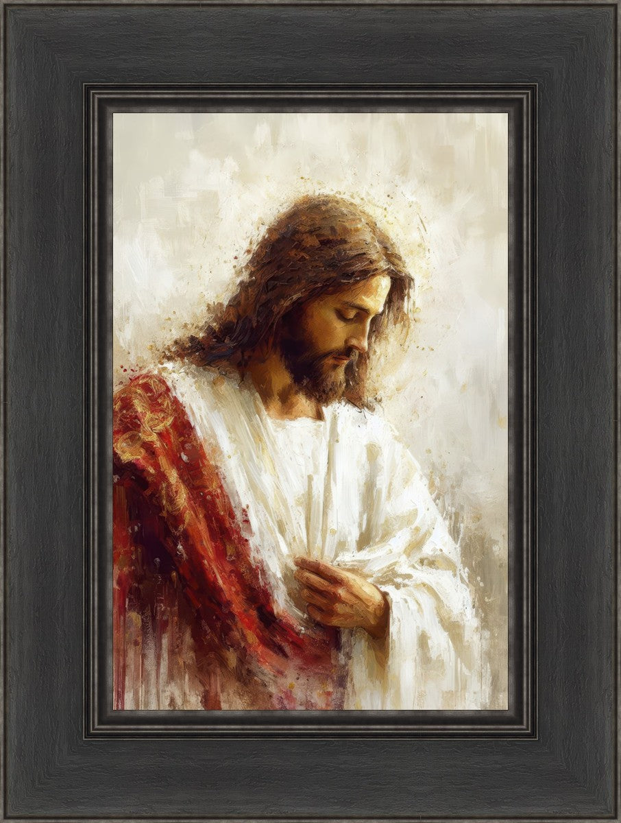 Jesus Christ in Red Robes - Religious Wall Art for Home & Church Decor - Perfect for Prayer Rooms, Sunday Schools & Christian Gifts