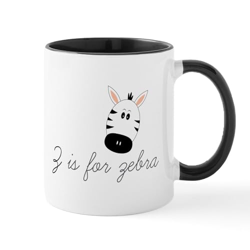 White/Black Inside - Z Is For Zebra Mugs