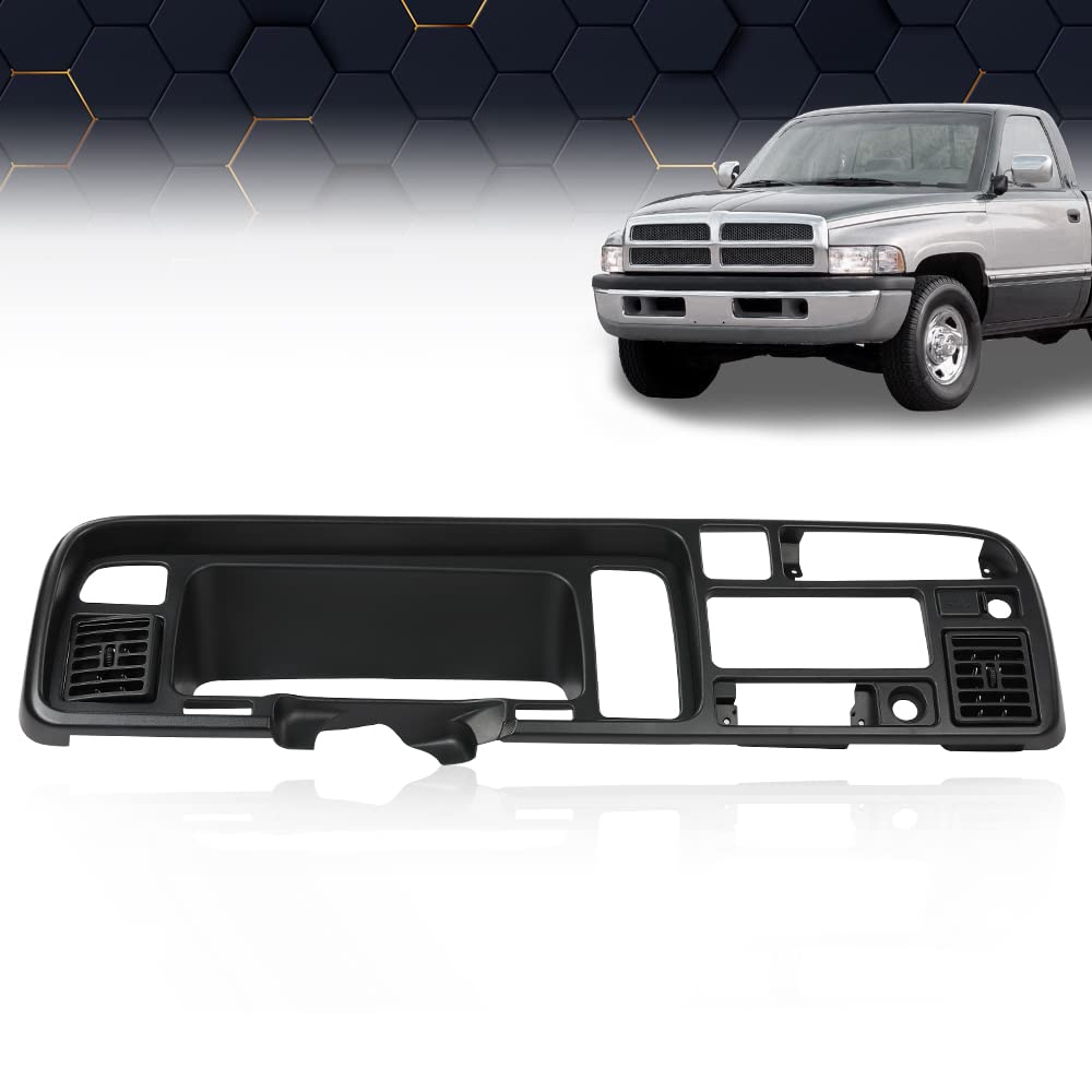 PIT66 Dash Bezel Radio Trim Panel Cover for 1994-1997 Dodge Ram 1500 2500 3500 | Replacement Instrument Cluster Bezel | Perfect for Car Interior Restoration & DIY Installation