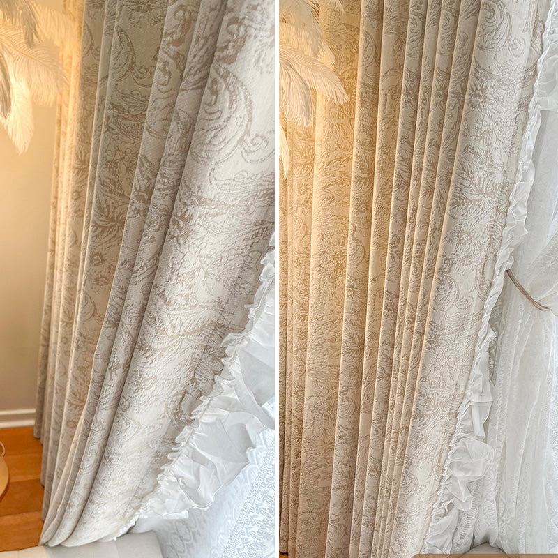 Irina Chenille Morris Botanical Pattern Blackout Thermal Curtains for Living Room & Bedroom - Energy Efficient Insulated Drapes for Noise Reduction & Light Blocking
