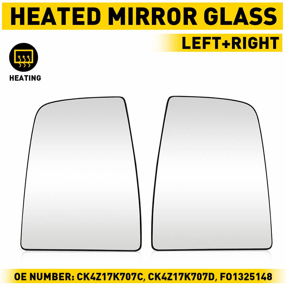 Replacement Rearview Side Mirror Glass for 2015-2022 Ford Transit 150/250/350/350HD - Upper & Lower Mirror Glass - Perfect for DIY Repairs & Vehicle Maintenance