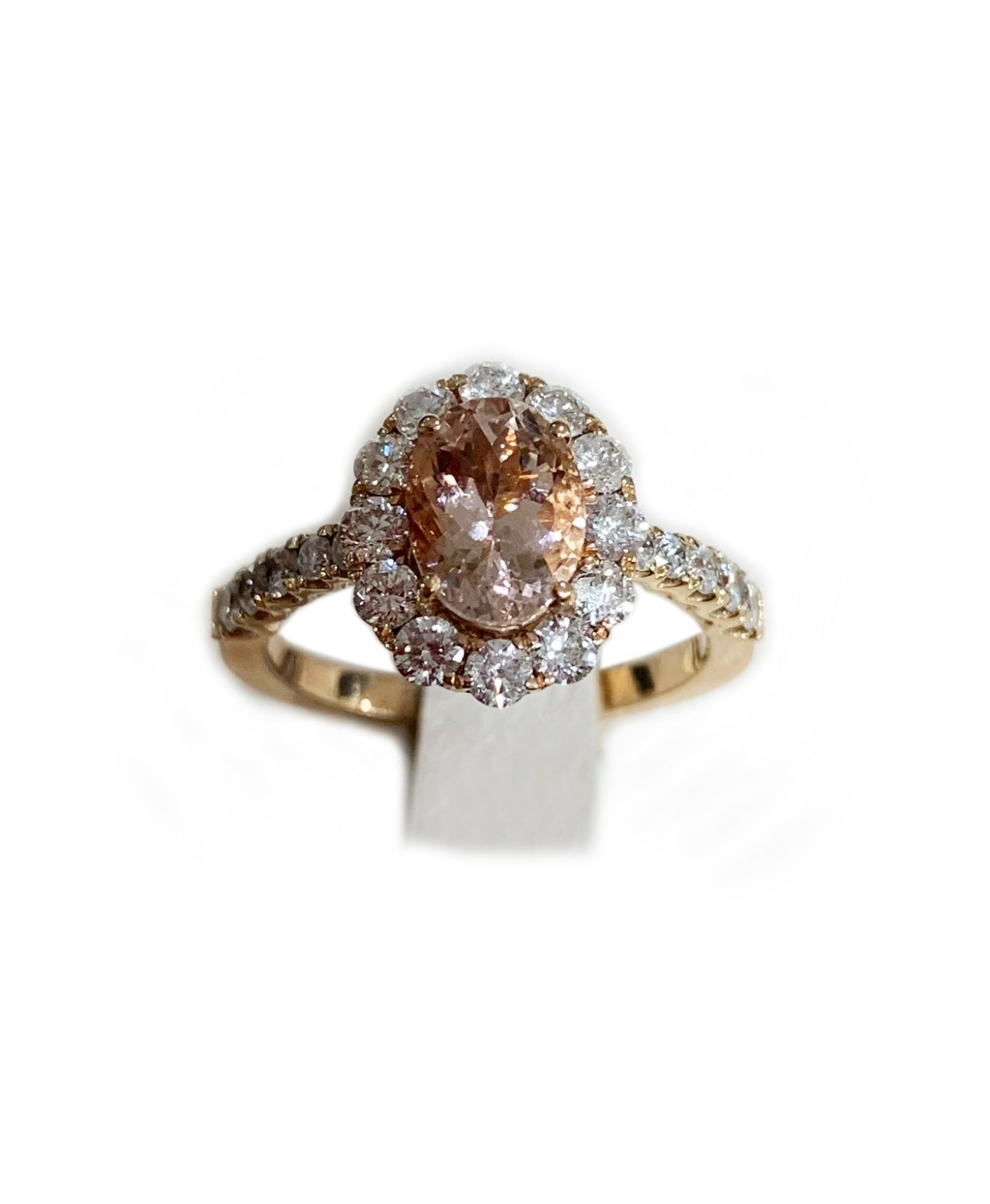 14K Rose Gold Morganite Ring for Women - Elegant Vintage Style Engagement & Wedding Ring - Perfect for Valentine's Day, Anniversary & Proposal Gifts
